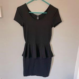 Little black t-shirt peplum dress